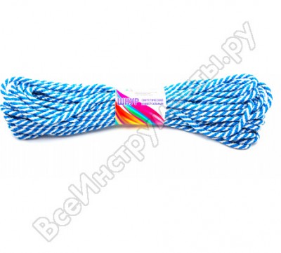 Шпагат шнур полипр фалового плетения синий с сердечником d 14мм 10 м 61012802