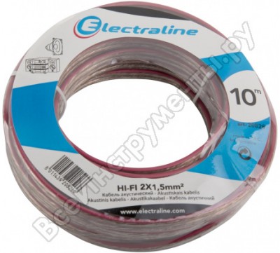 Electraline кабель hi-fi 2x1,5 мм2 20826