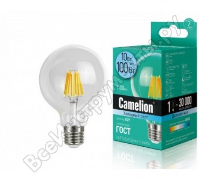 Camelion led10-g95-fl/845/e27 эл.лампа светодиодная 10вт 220в 13232
