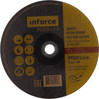 Inforce диск отрезной по металлу 230x22x2 in230x2