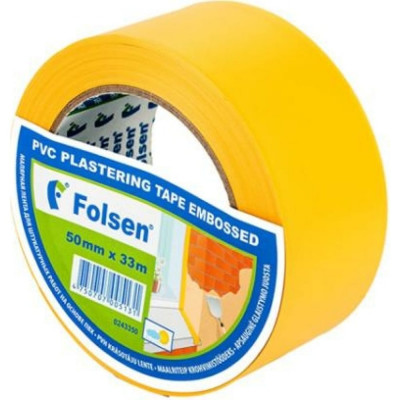 Folsen малярная лента pvc , желтая, 50мм x 33м 0243350
