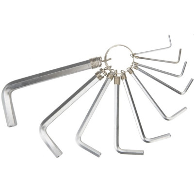 Topex ключи шестигранные 1.5-10 мм, набор 10 шт., на кольце, сталь crv 35d954