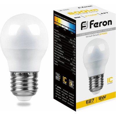 Светодиодная лампа FERON LB-550 9W 230V E27 2700K 25804