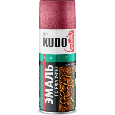 Kudo эмаль молотковая по ржавчине серебристо-вишневая 57088