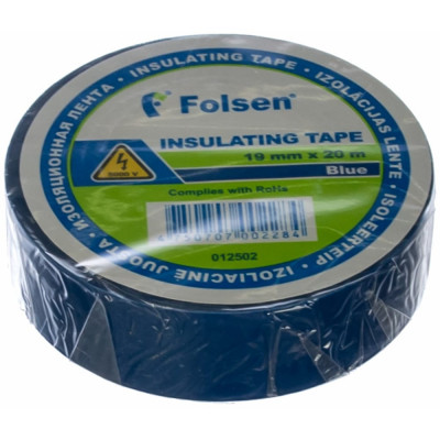 Folsen изоляционная лента 19мм x 20м, синяя 012502