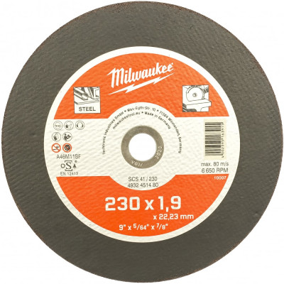 Milwaukee отрезной диск scs41/230x1,9 - 1шт 4932451480