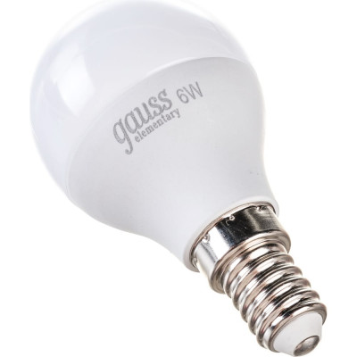 Лампа Gauss LED Elementary Globe 6W E14 4100K 53126