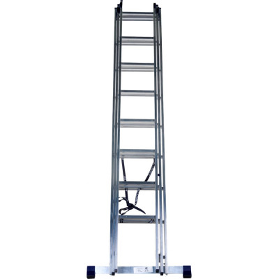 Универсальная алюминиевая трехсекционная лестница Алюмет Серия H3 5309