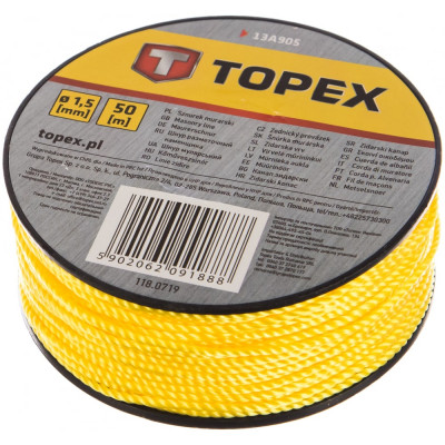 Topex шнур разметочный 1.5 мм, на катушке 13a905
