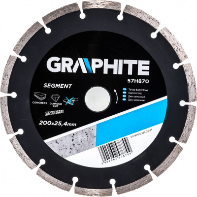 Graphite диск алмазный сегментный 200 x 25.4 мм 57h870
