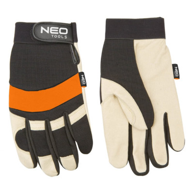 Neo tools перчатки рабочие, спилок, размер 10 97-606