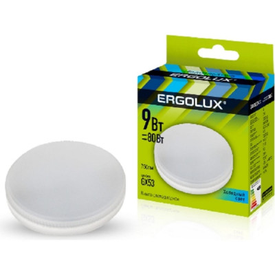 Светодиодная лампа Ergolux LED-GX53-9W-GX53-4K 13515