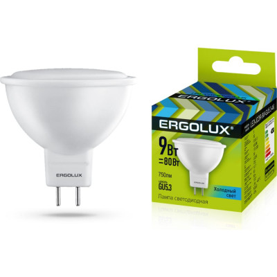 Светодиодная лампа Ergolux LED-JCDR-9W-GU5.3-4K 13625