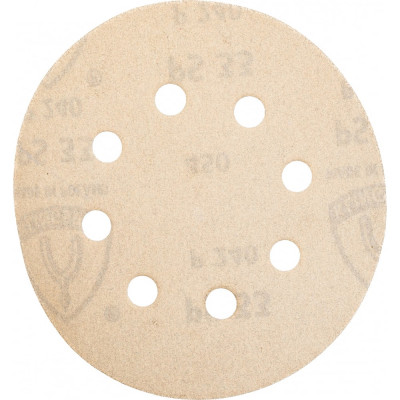 Klingspor шлиф-круг на липучке для обработки красок, лаков и шпаклевок с отверстиями ф125мм; р240; 8 отверстий 147838