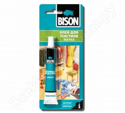 Bison клей textile adhesive crd 25ml 6307216