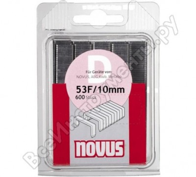 Novus скобы плоские 600 шт. для степлера,1,25x11,3x10 мм ; 53f/10 042-0376