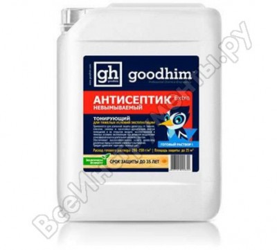 Goodhim антисептик невымываемый для тяжелых условий эксплуатации /тонирующий/extra - 1л 14566