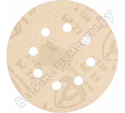 Klingspor шлиф-круг на липучке для обработки красок, лаков и шпаклевок с отверстиями ф125мм; р150; 8 отверстий 150760