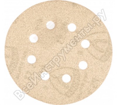 Klingspor шлиф-круг на липучке для обработки красок, лаков и шпаклевок с отверстиями ф125мм; р80; 8 отверстий 147643