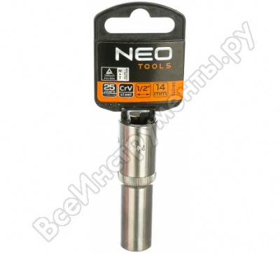 Neo tools головка сменная 12-гранная длинная 1/2 14 мм 08-073