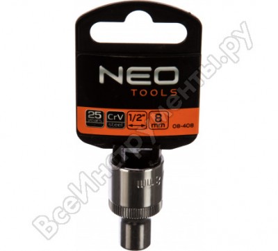 Neo tools головка сменная 6-гранная 1/2 8 мм 08-408