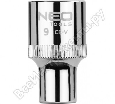 Neo tools головка торцевая 6-гранная superlock 9 мм 1/2