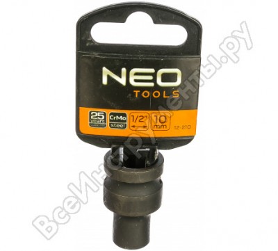 Neo tools ударные головка 1/2 10 x 38 мм cr-mo 12-210