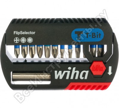 Wiha бит-органайзер flipselector t-bit 25, ph/pz/torx/битодержатель 41824