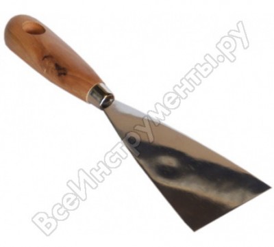 Santool шпатель мастер 80 мм нержавейка с деревянной ручкой 020604-080
