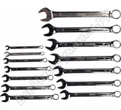 Neo tools ключи комбинированные, 6-19 мм, набор 14 шт. 84-234