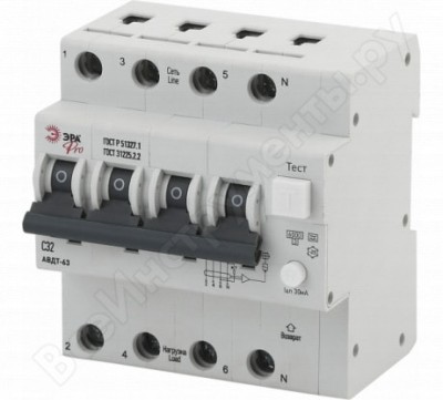 Автоматический выключатель дифференциального тока ЭРА NO-901-99 Б0031849
