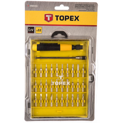 Topex сменные наконечники прецизионные с держателем, набор 32 шт. 39d555