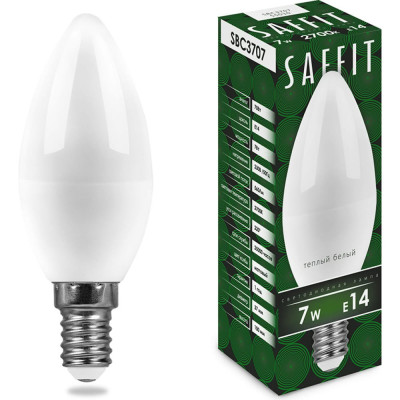 Светодиодная лампа SAFFIT E14 7W 2700K SBC3707 55030