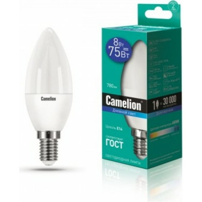 Светодиодная лампа Camelion LED8-C35/865/E14 13370