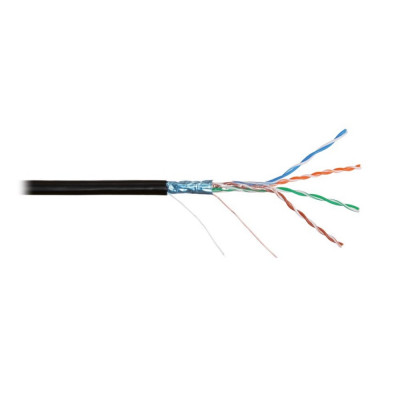 Nikolan кабель f/utp 4 пары, одножильный, черный, 305м nkl 4700b-bk