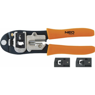 Neo tools клещи для обжима телефонных наконечников 4p 6p 8p 01-501