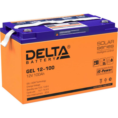 Delta аккумуляторная батарея gel 12-100