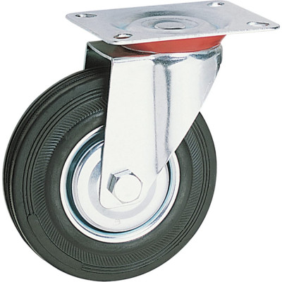 Стелла-техник колесо поворотное диаметр 125мм, грузоподъемность 100кг, резина, металл, 4001-125