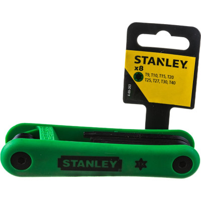 Stanley комплект из 8-ми торцевых складных ключей torx т9->т40 4-69-263