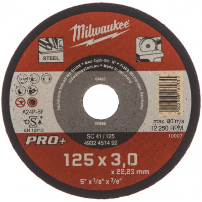 Milwaukee отрезной диск scs 41/125x3 pro 4932451492