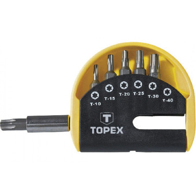 Topex насадки с держателем, набор 7 шт. 39d351