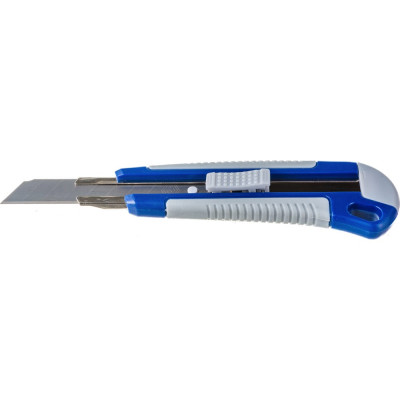 Кобальт нож технический лезвие 18 мм, двухкомпонентный корпус, металлическая направляющая, автостоп, блистер 242-137