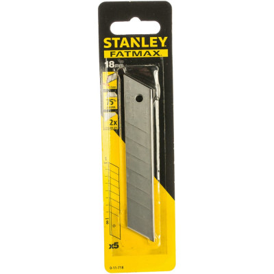 Stanley лезвия для ножа 18mm fatmax , 5 шт. в упак. 0-11-718