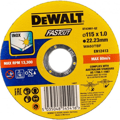 Отрезной круг Dewalt DT43901
