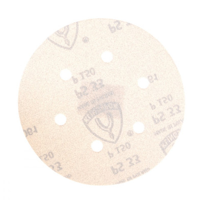 Klingspor шлиф-круг на липучке для обработки красок, лаков и шпаклевок с отверстиями ф150мм; р150; 6 отверстий 149151