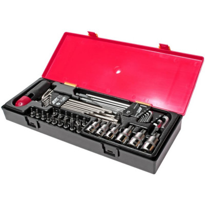 Jtc набор инструментов 40 предметов torx, hex ключи, головки в кейсе jtc-k1401