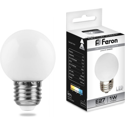Светодиодная лампа FERON LB-37 1W 230V E27 7000K 25115