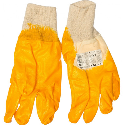 Topex перчатки рабочие, х/б с нитриловым покрытием, размер 10.5 83s202