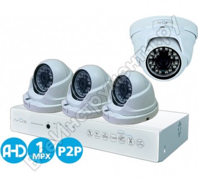 Ivue комплект видеонаблюдения ahd 1mpx для дома и офиса 4+4 артикул ivue-d5004 ahc-d4