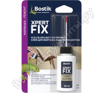 Bostik xpert fix клей для монтажа изделий из дерева 50мл 30612624
